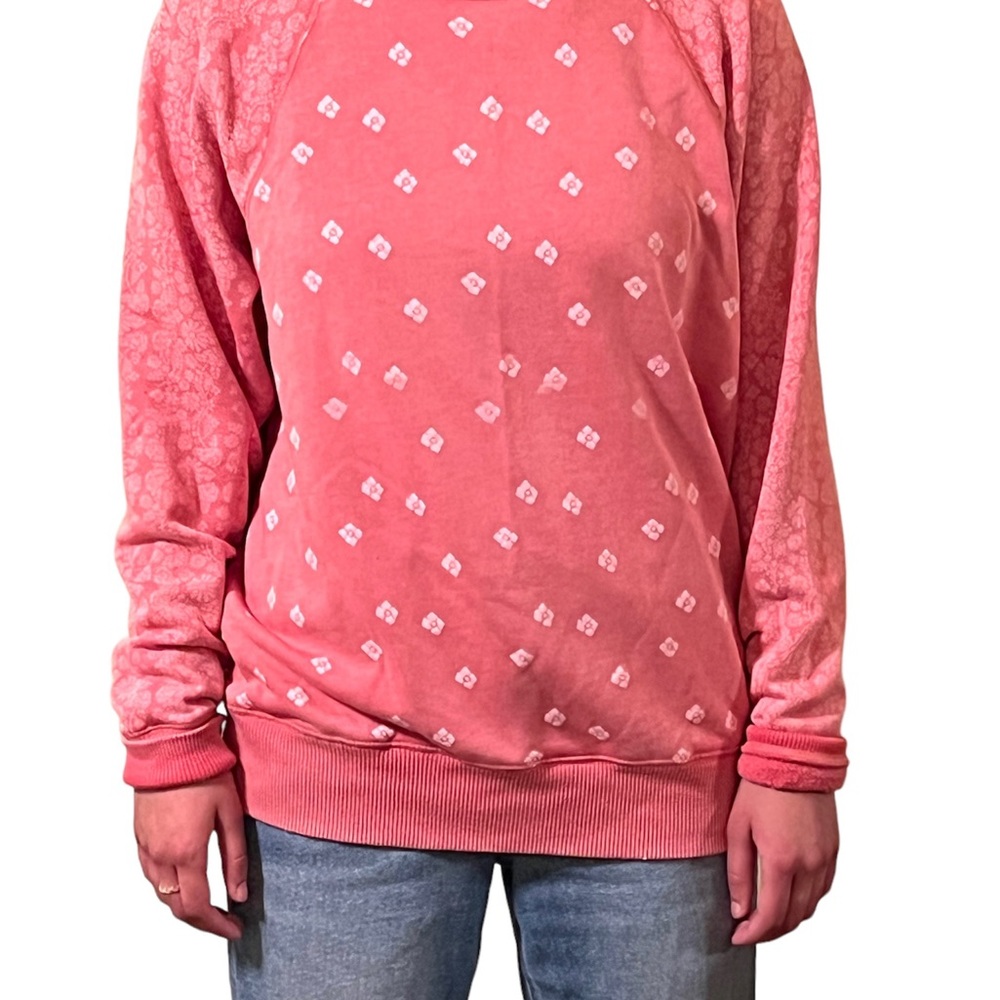 Cotton long sleeve floral Pink top by Aerie